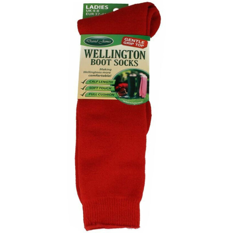 David James Wellington Boot Socks Long Welly Sock in Green