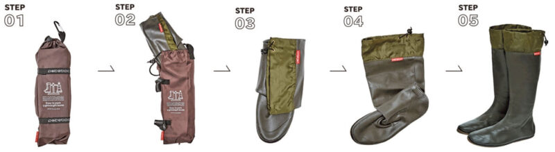 barefoot rubber boots