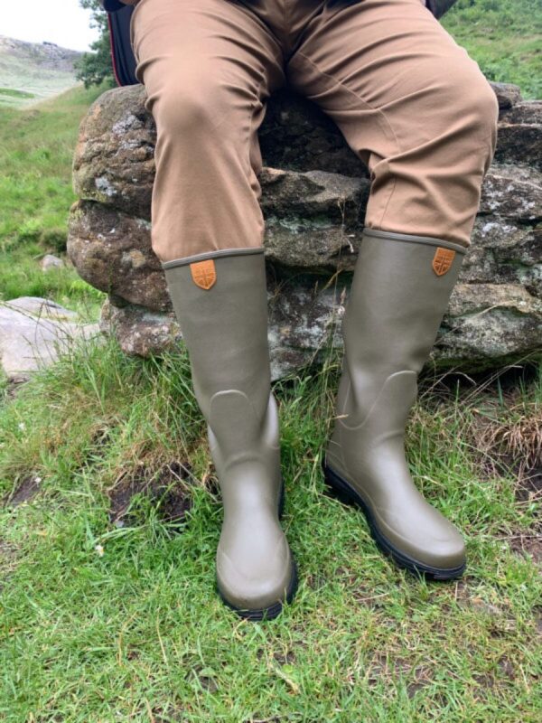 Hound Racefield 2, Jersey Lined, Classic, Unisex Full Welly in Highland Green - Image 5