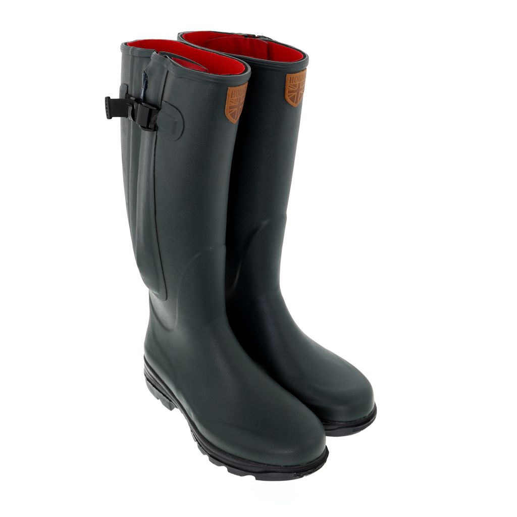 Hound Racefield 2, Neoprene, Zipped, Unisex Full Welly in Forest Green