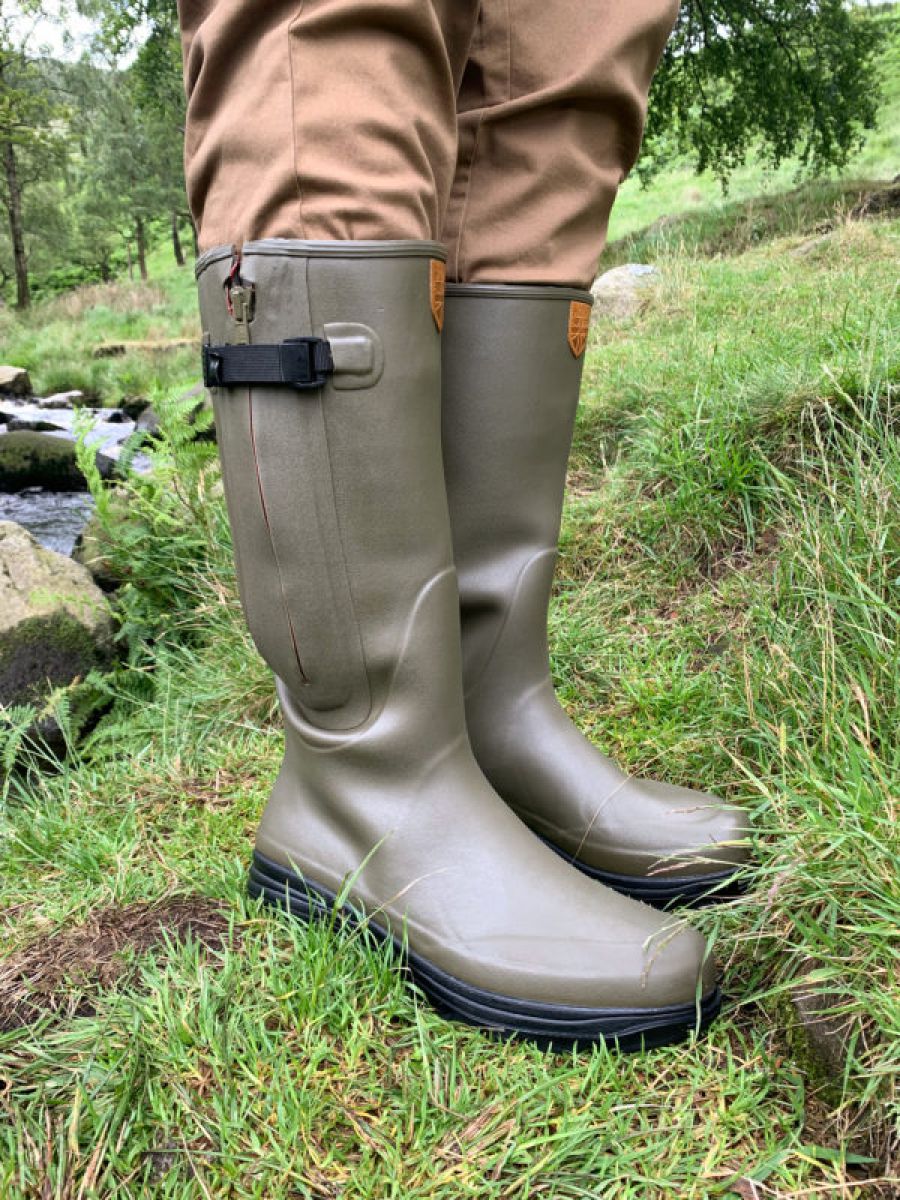 Hound Racefield 2, Neoprene, Zipped, Unisex Full Welly in Highland Green