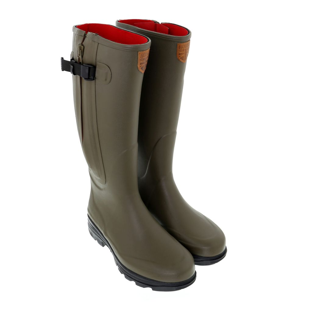 Hound Racefield 2, Neoprene, Zipped, Unisex Full Welly in Highland Green