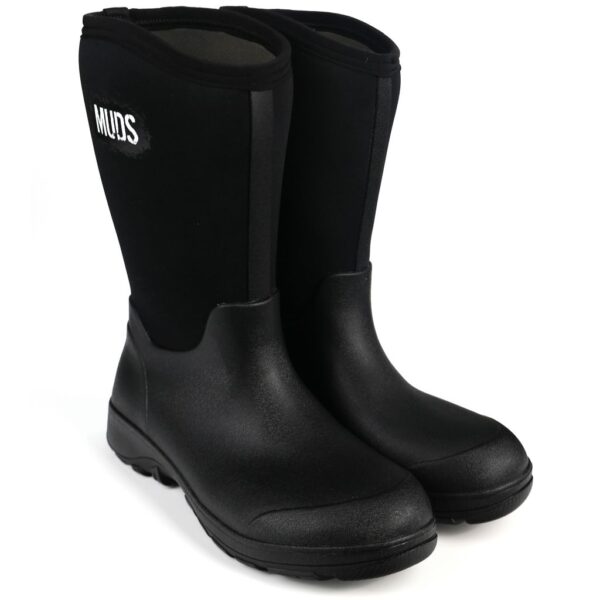 Muds Original Mid, Mens 3/4 Welly in Black