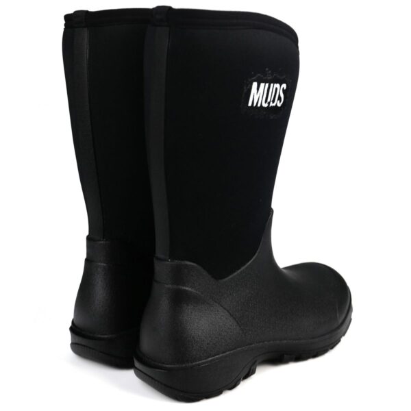 Muds Original Mid, Mens 3/4 Welly in Black - Image 2