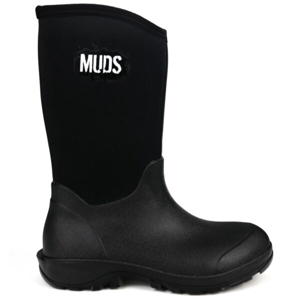 Muds Original Mid, Mens 3/4 Welly in Black - Image 3