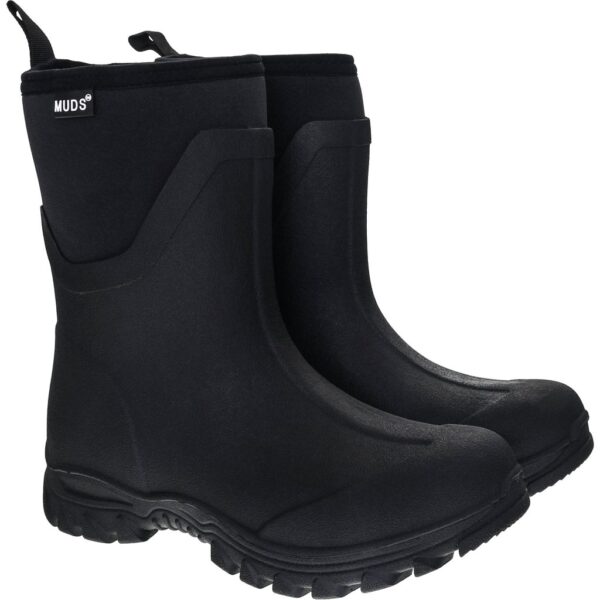 Muds Dovestone Short, Ladies Short Welly in Black