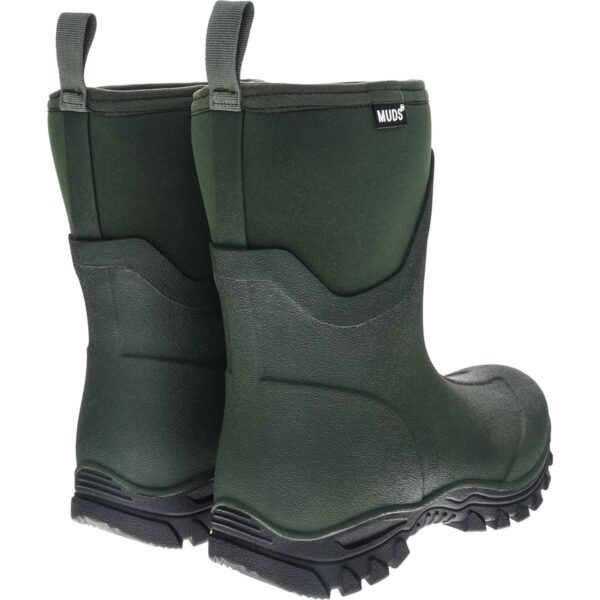 Muds Dovestone Short, Ladies Short Welly in Forest Green & Olive - Image 2