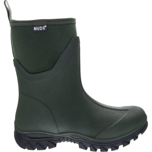 Muds Dovestone Short, Ladies Short Welly in Forest Green & Olive - Image 3