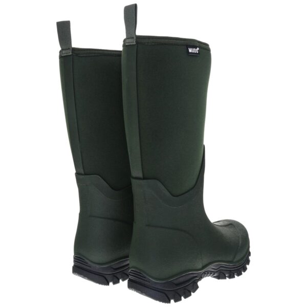 Muds Dovestone Tall, Ladies Full Welly in Forest Green & Olive - Image 2