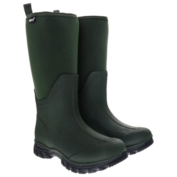 Muds Dovestone Tall, Ladies Full Welly in Forest Green & Olive