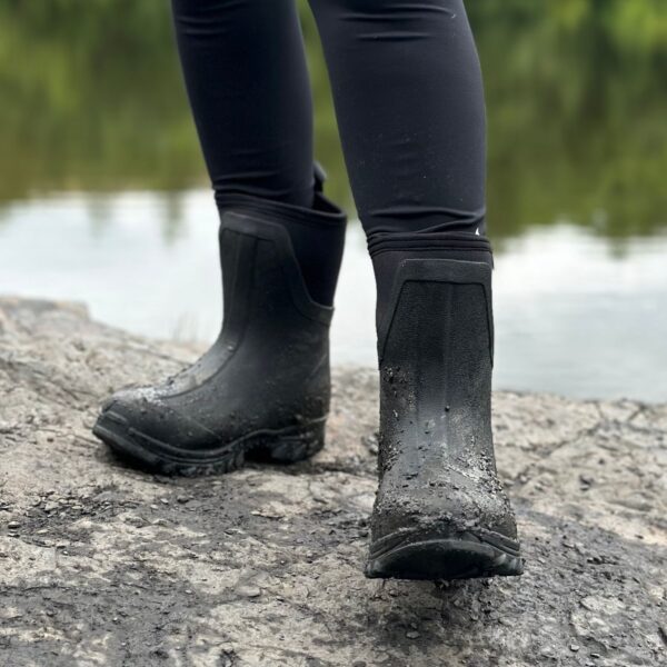Muds Dovestone Short, Ladies Short Welly in Black - Image 8
