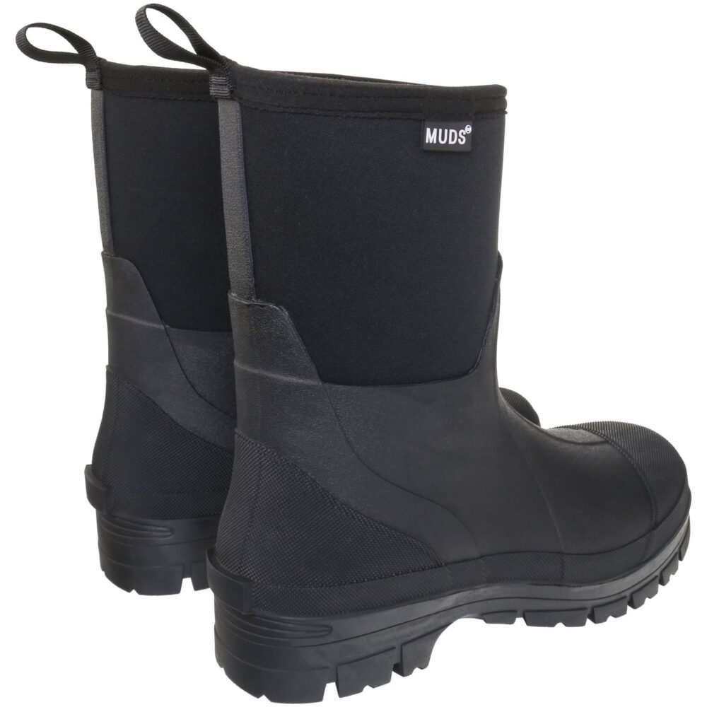 Muds Greenfield Short, Unisex Short Welly in Black - Image 2