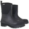 Muds Greenfield Short, Unisex Short Welly in Black