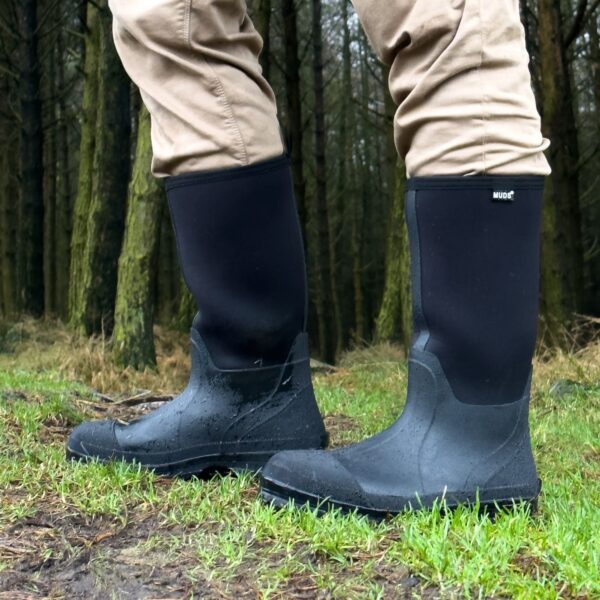 Muds Greenfield Tall, Unisex Full Welly in Black - Image 7