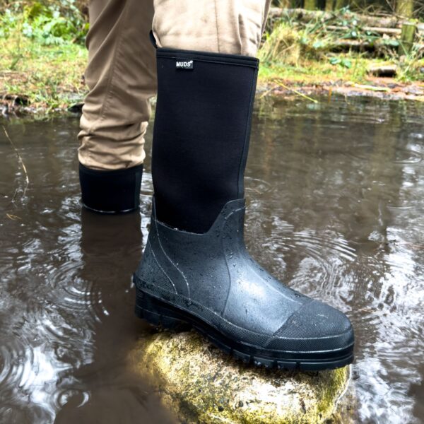 Muds Greenfield Tall, Unisex Full Welly in Black - Image 8