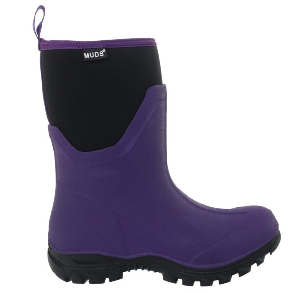 Muds Dovestone Short, Ladies Short Welly in Purple - Image 3