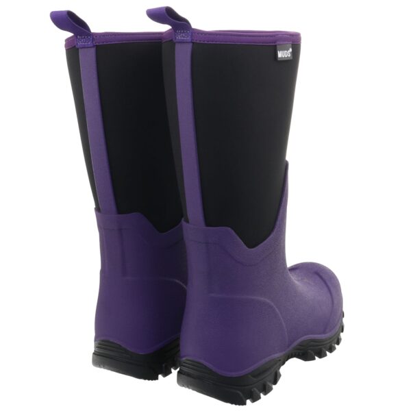 Muds Dovestone Tall, Ladies Full Welly in Purple - Image 2