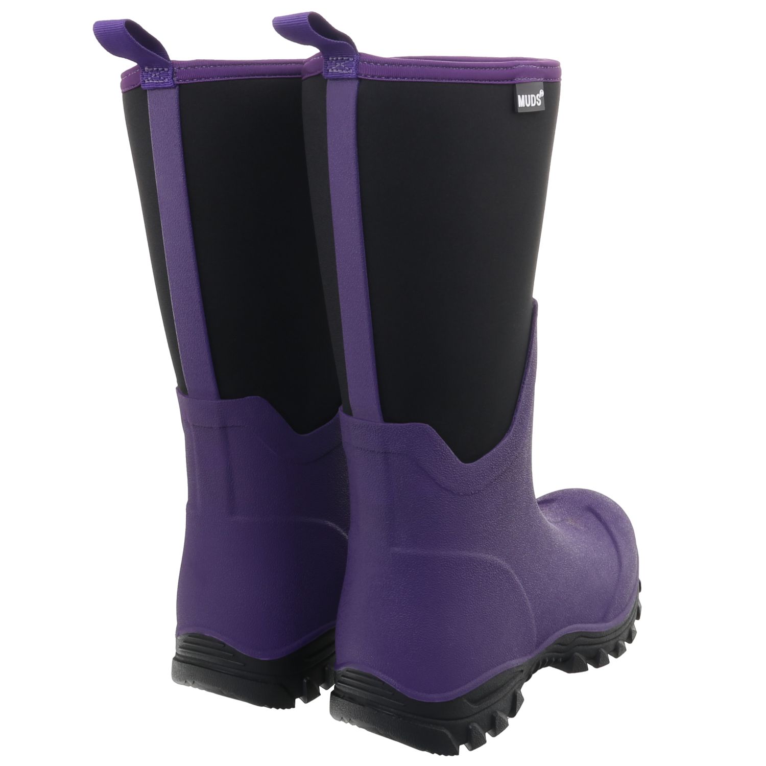 Muds Dovestone Tall Ladies Full Welly in Purple Wellies