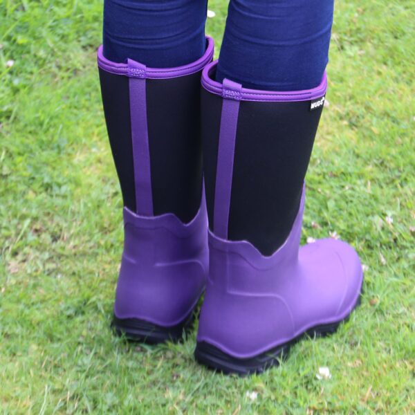 Muds Dovestone Tall, Ladies Full Welly in Purple - Image 8