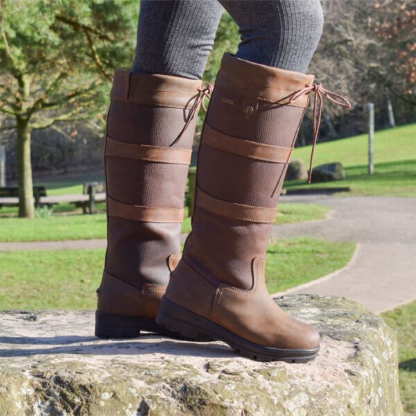 Brogini Pembroke - Standard Calf, Ladies Country Boot in Brown - Image 2