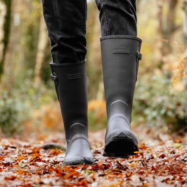 LeMieux Ultra Stride, Mens Full Welly in Black - Image 4