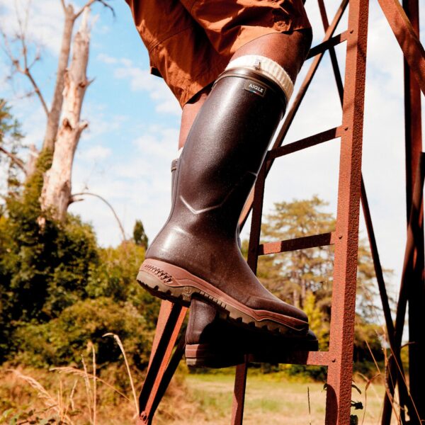 Aigle Parcours 2, Unisex Full Welly in Brown - Image 2