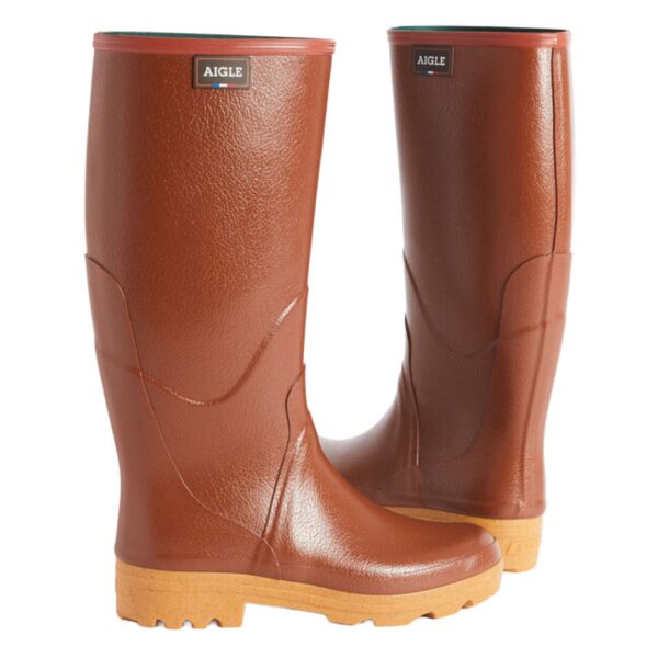 Aigle Chambord Pro 2, Mens Full Welly in Amber - Image 2