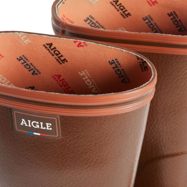 Aigle Tancar Pro, Mens Full Welly in Brown - Image 5