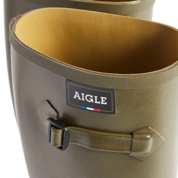 Aigle Cessac, Mens Full Welly in Khaki - Image 3