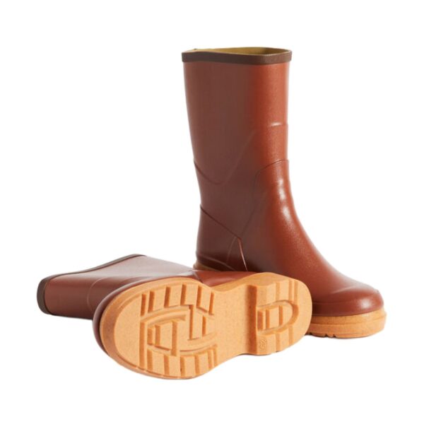 Aigle Bison 2, Mens Short Welly in Amber - Image 3