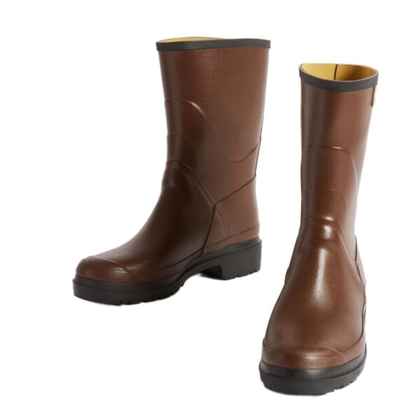 Aigle Bison 2, Mens Short Welly in Brown
