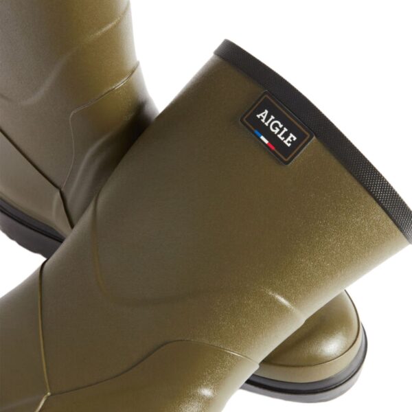 Aigle Bison 2, Mens Short Welly in Khaki - Image 3