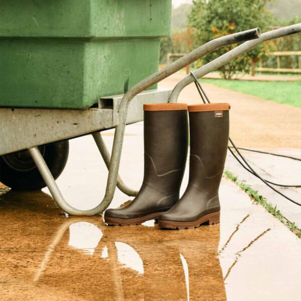 Aigle Parcours 2 Signature, Unisex Full Welly in Brown - Image 5