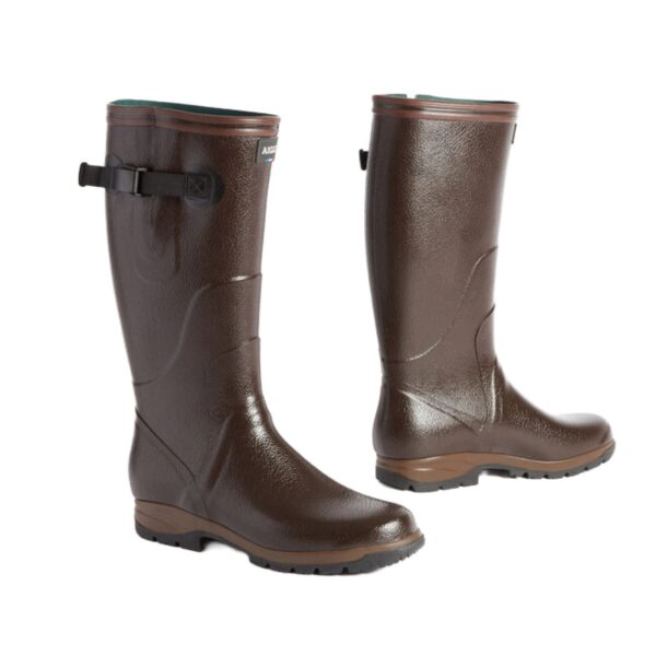 Aigle Terra Pro Vario, Mens Full Welly in Brown - Image 2