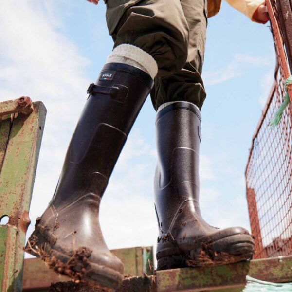 Aigle Benyl M, Unisex Full Welly in Brown
