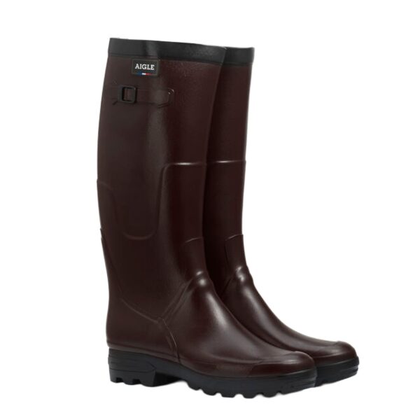 Aigle Benyl M, Unisex Full Welly in Brown - Image 2