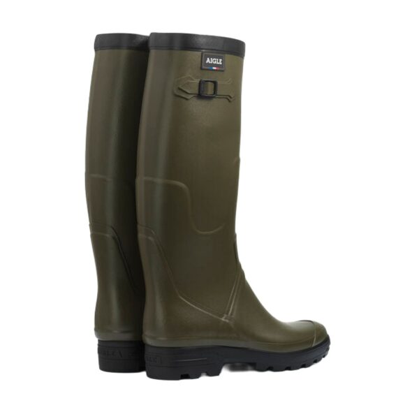 Aigle Benyl M, Unisex Full Welly in Khaki - Image 3