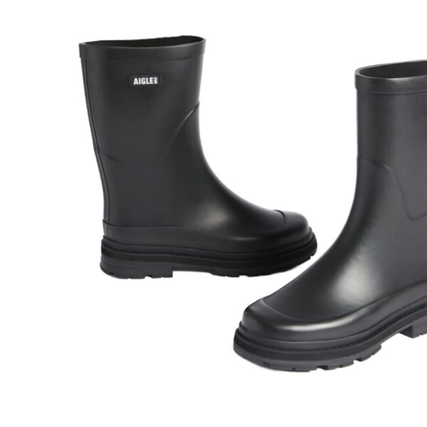 Aigle Mid Rain, Ladies Short Welly in Black