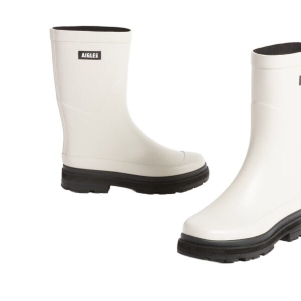 Aigle Mid Rain, Ladies Short Welly in Sand
