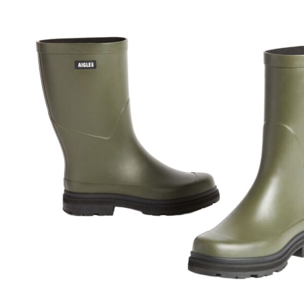 Aigle Mid Rain, Ladies Short Welly in Avocado