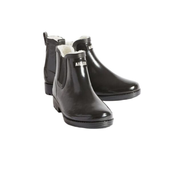 Aigle Carville Fur, Ladies Ankle Boot in Black