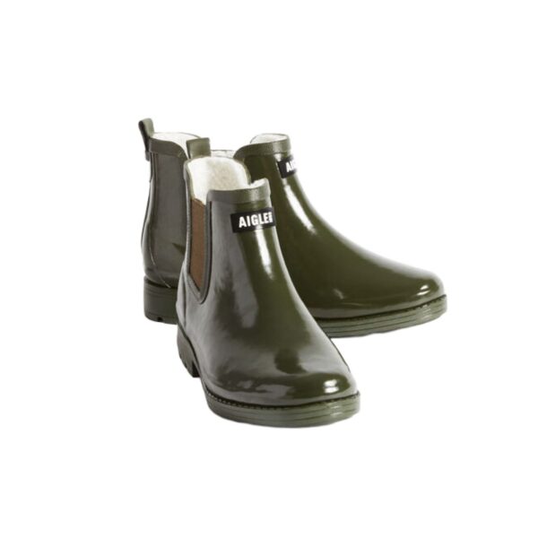 Aigle Carville Fur, Ladies Ankle Boot in Khaki