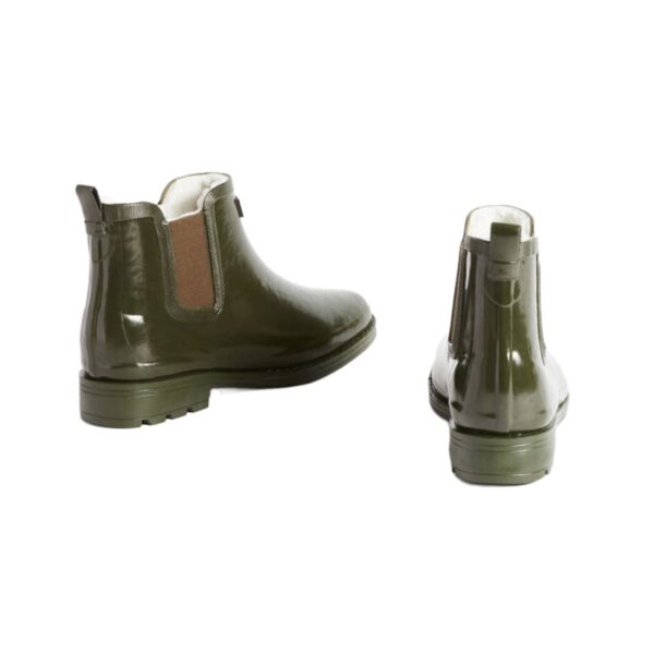 Aigle Carville Fur, Ladies Ankle Boot in Khaki - Image 3