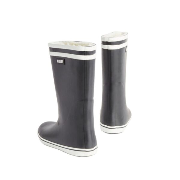 Aigle Malouine Fur, Ladies Short Welly in Marine - Image 4