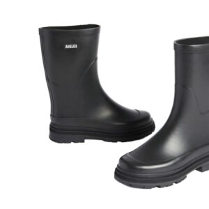 Alternative view of Aigle Mid Rain, Mens Short Welly in Black