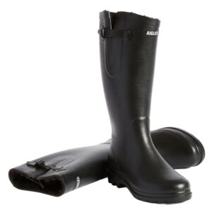 Aigle Aiglentine Fur, Ladies Full Welly in Black