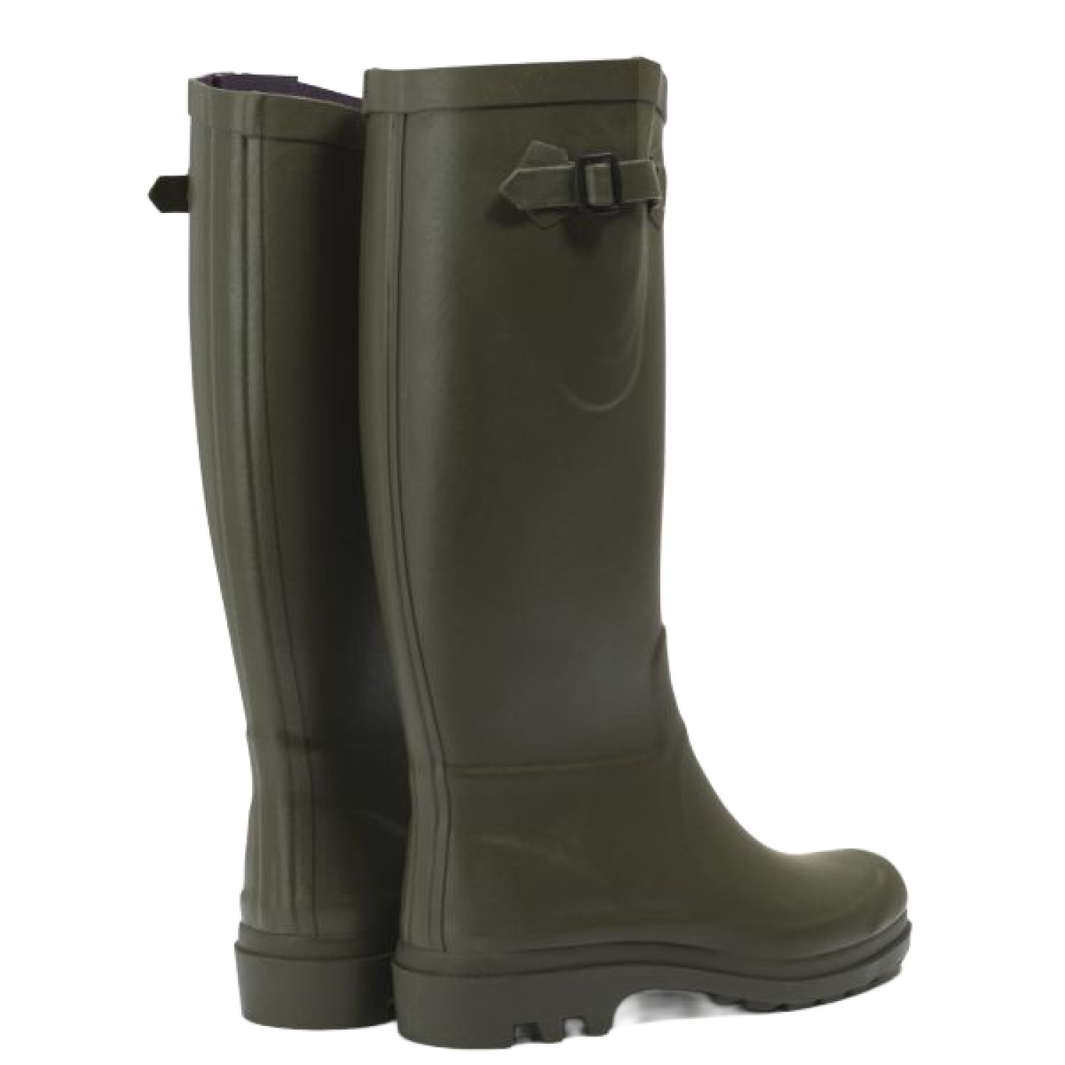 Aigle Aiglentine, Ladies Full Welly in Khaki - Image 3