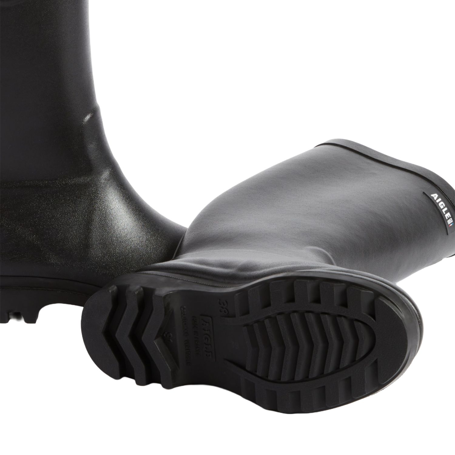 Aigle Aiglentine, Ladies Full Welly in Black - Image 4