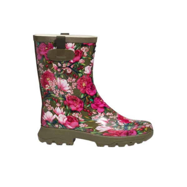 Aigle Alya Print, Ladies Full Welly in Bloom