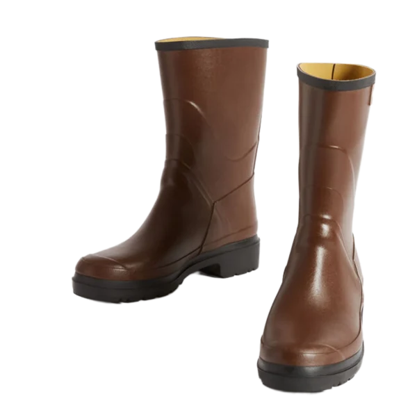 Aigle Bison 2, Mens Short Welly in Brown